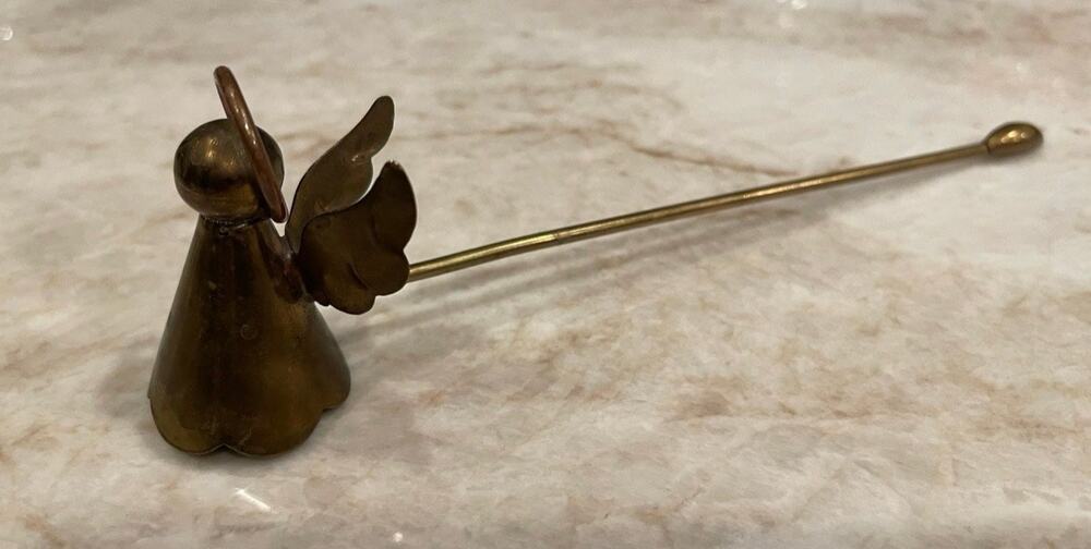 Vintage Brass Angel candle snuffer